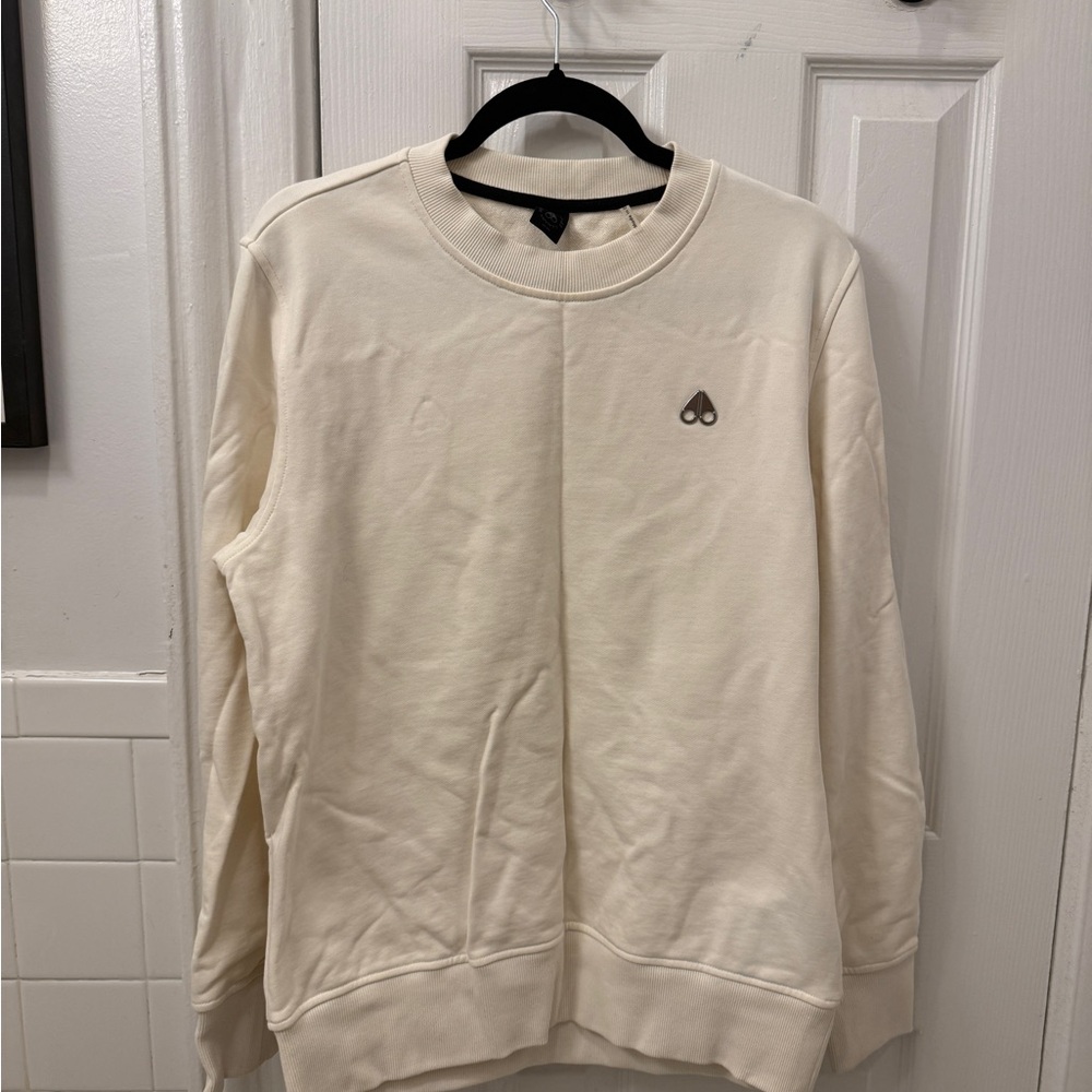 Moose Knuckles Men's Off-White Crewneck Sweater